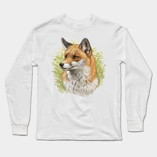 Fox in the grass Long Sleeve T-Shirt